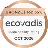 EcoVadis Bronze, oktober 2026 (top 35%)