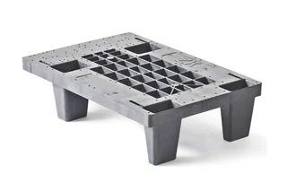 Displaypallet 600 x 400 x 155 open dek 4 pootjes medium – Foto 1