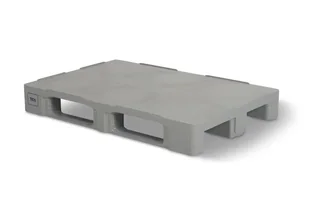 Hygiënische pallet 1200 x 800 x 160 gesloten dek 3 onderlatten heavy, stelling 1.000 kg – Foto 1
