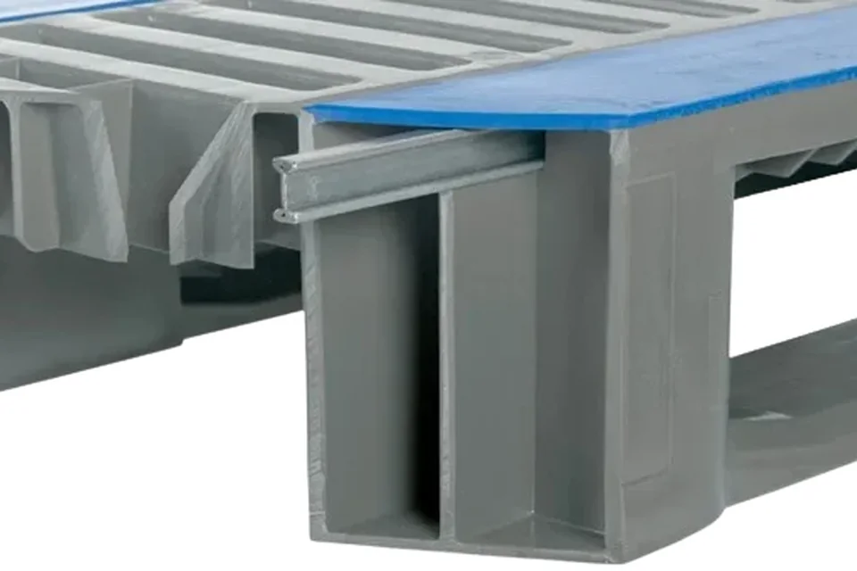 Hygiënische pallet 1200 x 800 x 160 open dek 3 onderlatten heavy – Foto 2