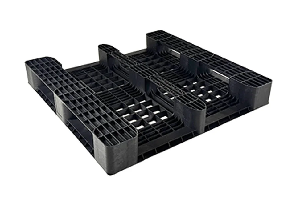 Kunststof pallet 1100 x 1100 x 150 open dek 3 onderlatten medium – Foto 2
