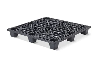 Kunststof pallet 1140 x 1140 x 150 open dek 9 pootjes light – Foto 1
