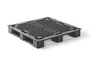 Kunststof pallet 1140 x 1140 x 156 open dek 3 onderlatten medium – Foto 1