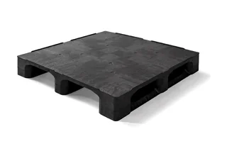 Kunststof pallet 1140 x 1140 x 165 gesloten dek 3 onderlatten heavy – Foto 1