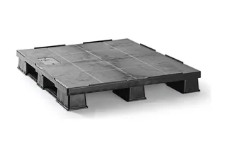 Kunststof pallet 1200 x 1000 x 150 gesloten dek 3 onderlatten heavy – Foto 1
