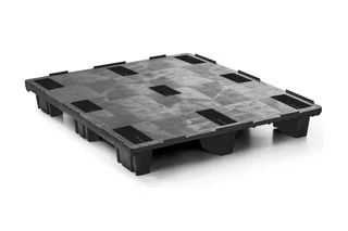 Kunststof pallet 1200 x 1000 x 150 gesloten dek 9 pootjes light – Foto 1