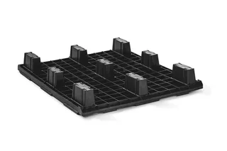 Kunststof pallet 1200 x 1000 x 150 gesloten dek 9 pootjes light – Foto 2
