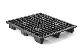 Kunststof pallet 1200 x 1000 x 150 open dek 9 pootjes light – Foto 1