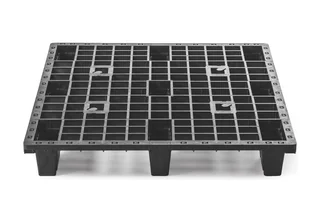 Kunststof pallet 1200 x 1000 x 150 open dek 9 pootjes light – Foto 3