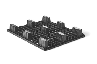 Kunststof pallet 1200 x 1000 x 150 open dek 9 pootjes light – Foto 2