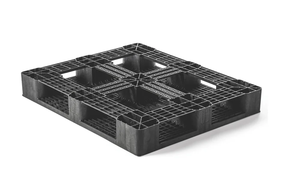 Kunststof pallet 1200 x 1000 x 158 gesloten dek 6 onderlatten heavy – Foto 2
