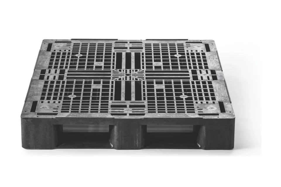Kunststof pallet 1200 x 1000 x 158 open dek 6 onderlatten heavy – Foto 3