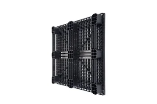 Kunststof pallet 1200 x 1200 x 156 open dek 3 onderlatten medium – Foto 3
