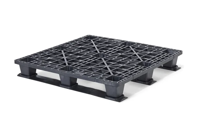 Kunststof pallet 1200 x 1200 x 158 open dek 3 onderlatten light