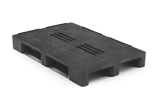 Kunststof pallet 1200 x 800 x 145 gesloten dek 3 onderlatten medium – Foto 1