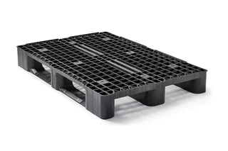 Kunststof pallet 1200 x 800 x 145 open dek 3 onderlatten medium – Foto 1