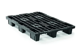 Kunststof pallet 1200 x 800 x 149 open dek 9 pootjes light – Foto 1