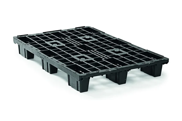 Kunststof pallet 1200 x 800 x 149 open dek 9 pootjes light