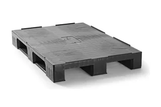 Kunststof pallet 1200 x 800 x 150 gesloten dek 3 onderlatten heavy – Foto 1