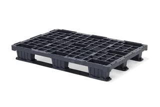 Kunststof pallet 1200 x 800 x 150 open dek 3 onderlatten light – Foto 1