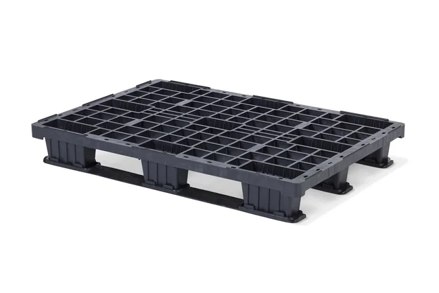 Kunststof pallet 1200 x 800 x 150 open dek 3 onderlatten light