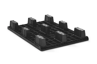 Kunststof pallet 1200 x 800 x 150 open dek 9 pootjes light – Foto 2