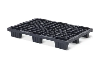 Kunststof pallet 1200 x 800 x 150 open dek 9 pootjes light – Foto 3