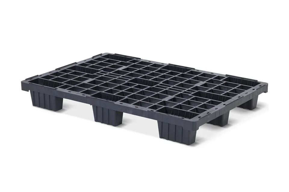Kunststof pallet 1200 x 800 x 150 open dek 9 pootjes light – Foto 3