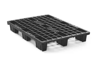 Kunststof pallet 1200 x 800 x 150 open dek 9 pootjes light