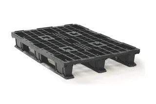 Kunststof pallet 1200 x 800 x 160 open dek 3 onderlatten light – Foto 1