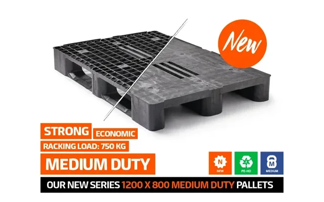 Nieuw: de 3e generatie medium kunststof pallet 1200 x 800